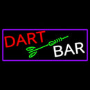 Dart Bar With Purple Border Handmade Art Neon Sign