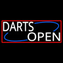 Darts Open With Red Border Handmade Art Neon Sign
