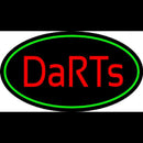 Darts Oval With Green Border Handmade Art Neon Sign