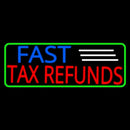 Deco Style Fast Tax Refunds With Green Border Handmade Art Neon Sign