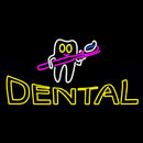 Dental With Tooth And Brush Logo Handmade Art Neon Sign