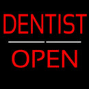 Dentist Open White Line Handmade Art Neon Sign