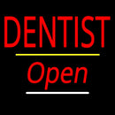 Dentist Open Yellow Line Handmade Art Neon Sign