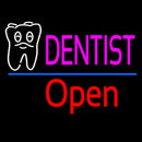 Dentist Tooth Logo Open Handmade Art Neon Sign