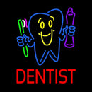 Dentist Tooth Logo With Brush And Paste Handmade Art Neon Sign