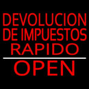 Devolucion De Impuestos Rapido Open Handmade Art Neon Sign