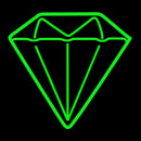 Diamond Green Logo Handmade Art Neon Sign
