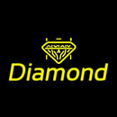 Diamond Yellow Handmade Art Neon Sign
