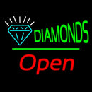 Diamonds Logo Open White Line Handmade Art Neon Sign