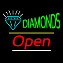 Diamonds Logo Open Yellow Line Handmade Art Neon Sign