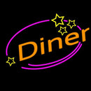 Diner With Star Handmade Art Neon Sign