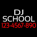 Dj School With Phone Number Handmade Art Neon Sign