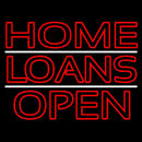 Double Stroke Home Loans Open Handmade Art Neon Sign
