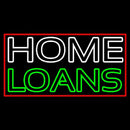 Double Stroke Home Loans With Red Border Handmade Art Neon Sign