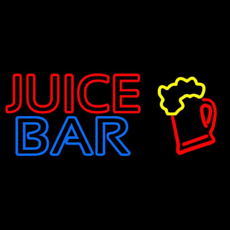 Double Stroke Juice Bar With Grapes Handmade Art Neon Sign