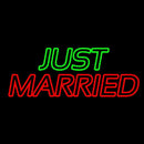 Double Stroke Just Married Handmade Art Neon Sign