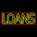 Double Stroke Loan With Red Border Handmade Art Neon Sign