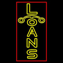 Double Stroke Loan With Red Border Handmade Art Neon Sign
