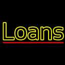 Double Stroke Loans With Red Line Handmade Art Neon Sign
