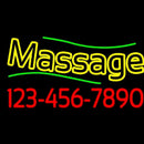Double Stroke Massage With Phone Number Handmade Art Neon Sign