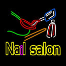 Double Stroke Nail Salon Logo Handmade Art Neon Sign