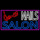 Double Stroke Nail Salon Logo Handmade Art Neon Sign