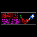 Double Stroke Nail Salon Logo Handmade Art Neon Sign