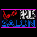 Double Stroke Nail Salon Logo Handmade Art Neon Sign