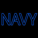 Double Stroke Navy Handmade Art Neon Sign