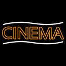 Double Stroke Orange Cinema Handmade Art Neon Sign