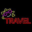 Double Stroke Red Travel Handmade Art Neon Sign