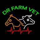 Dr Farm Vet Handmade Art Neon Sign