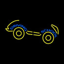 Driving School With Car Handmade Art Neon Sign