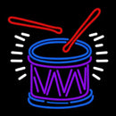 Drum And Stick Handmade Art Neon Sign
