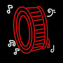 Drum Musical Note Logo Handmade Art Neon Sign