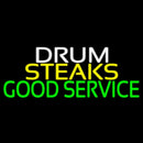 Drum Steaks Good Service Block 1 Handmade Art Neon Sign