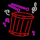Drum With Musical Handmade Art Neon Sign