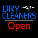 Dry Cleaners Logo Open White Line Handmade Art Neon Sign