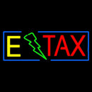 E Tax Handmade Art Neon Sign