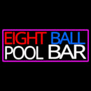 Eight Ball Pool Bar With Pink Border Handmade Art Neon Sign