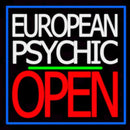 European Psychic Open Green Line Handmade Art Neon Sign
