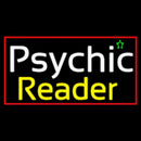 European Psychic Reader With Red Border Handmade Art Neon Sign