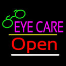 Eye Care Logo Open Yellow Line Handmade Art Neon Sign