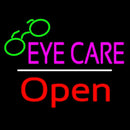 Eye Care Logo Red Open White Line Handmade Art Neon Sign