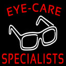 Eye Care Specialist With Glasses Logo Handmade Art Neon Sign