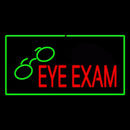 Eye Exam With Green Border Handmade Art Neon Sign