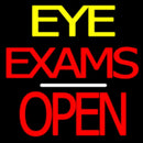 Eye Exams Block Open White Line Handmade Art Neon Sign