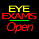 Eye Exams Open Green Line Handmade Art Neon Sign