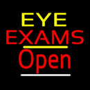 Eye Exams Open Yellow Line Handmade Art Neon Sign