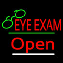 Eye Exams Open Yellow Line Handmade Art Neon Sign